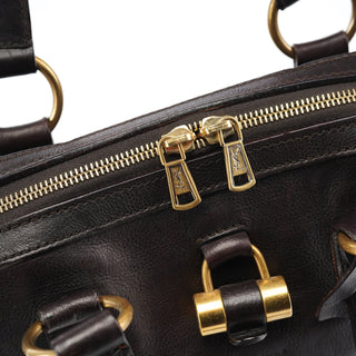 Yves Saint Laurent Brown Calfskin Leather Muse Tote Bag