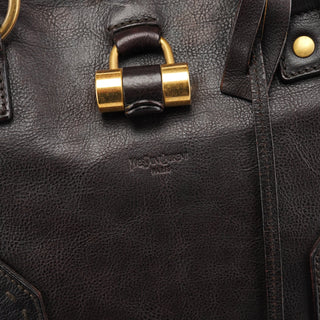 Yves Saint Laurent Brown Calfskin Leather Muse Tote Bag