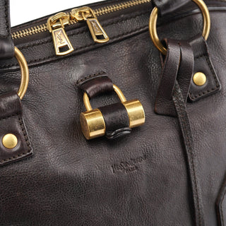 Yves Saint Laurent Brown Calfskin Leather Muse Tote Bag
