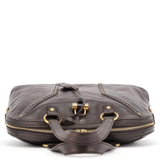 Yves Saint Laurent Brown Calfskin Leather Muse Tote Bag