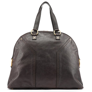 Yves Saint Laurent Brown Calfskin Leather Muse Tote Bag