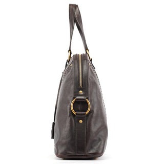 Yves Saint Laurent Brown Calfskin Leather Muse Tote Bag