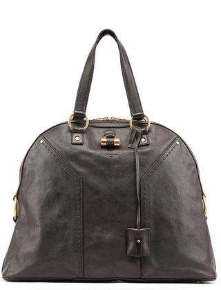 Yves Saint Laurent Brown Calfskin Leather Muse Tote Bag