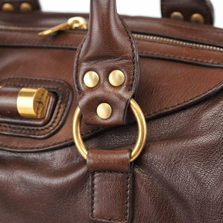 Yves Saint Laurent Brown Calfskin Muse Tote Bag