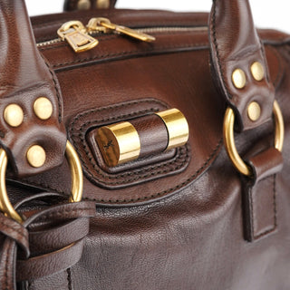 Yves Saint Laurent Brown Calfskin Muse Tote Bag