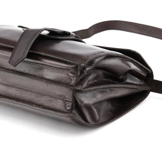 Yves Saint Laurent Brown Leather Flap Shoulder Bag