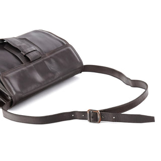 Yves Saint Laurent Brown Leather Flap Shoulder Bag