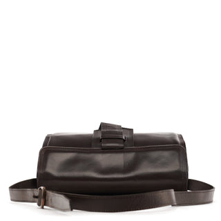 Yves Saint Laurent Brown Leather Flap Shoulder Bag