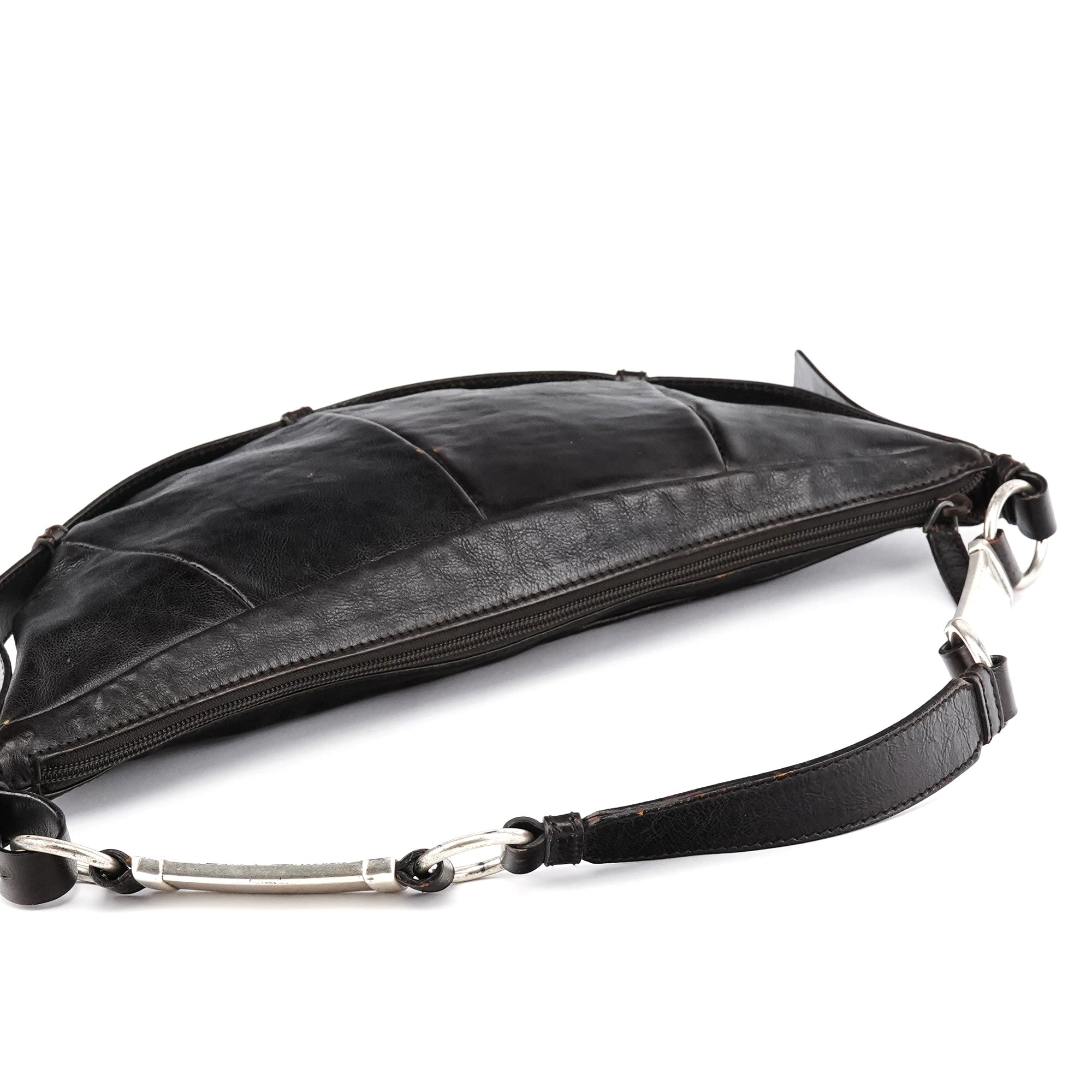 Yves Saint Laurent Brown Leather Mombasa Hobo Shoulder Bag