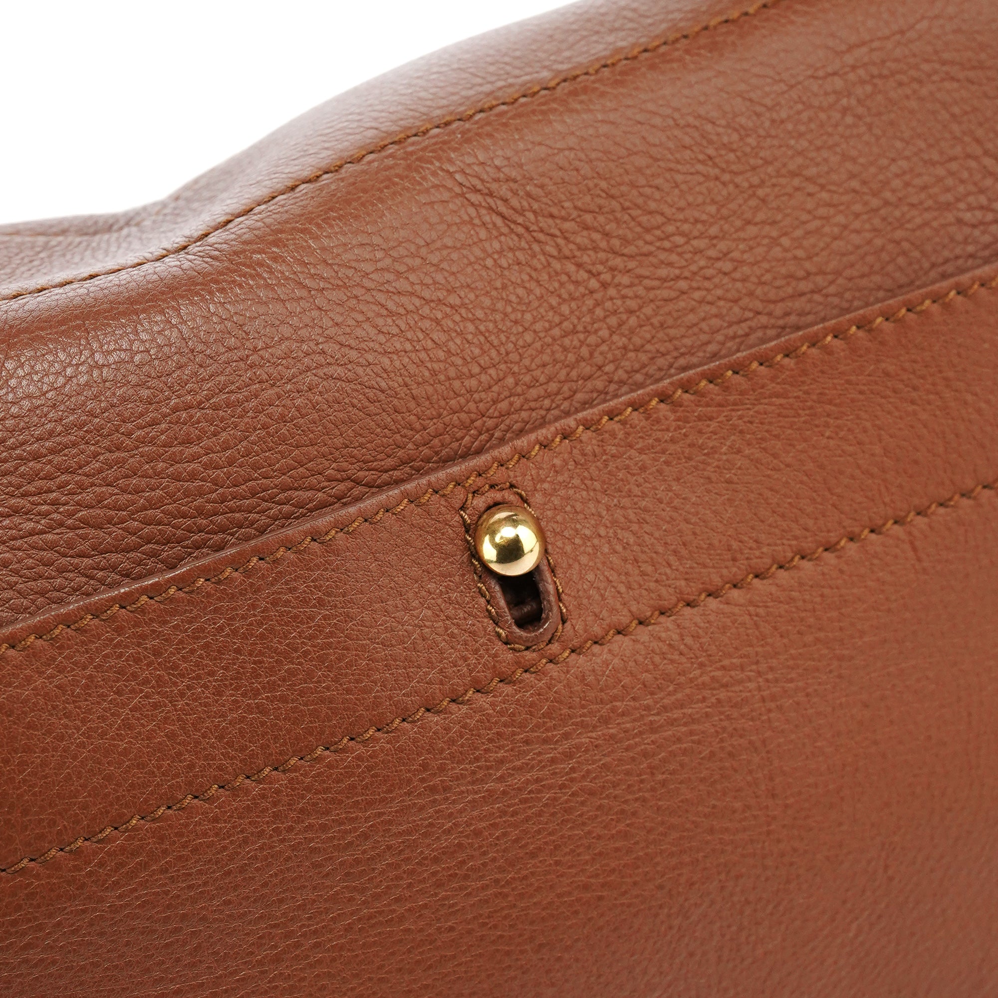 Yves Saint Laurent Sac Muse Two en cuir marron