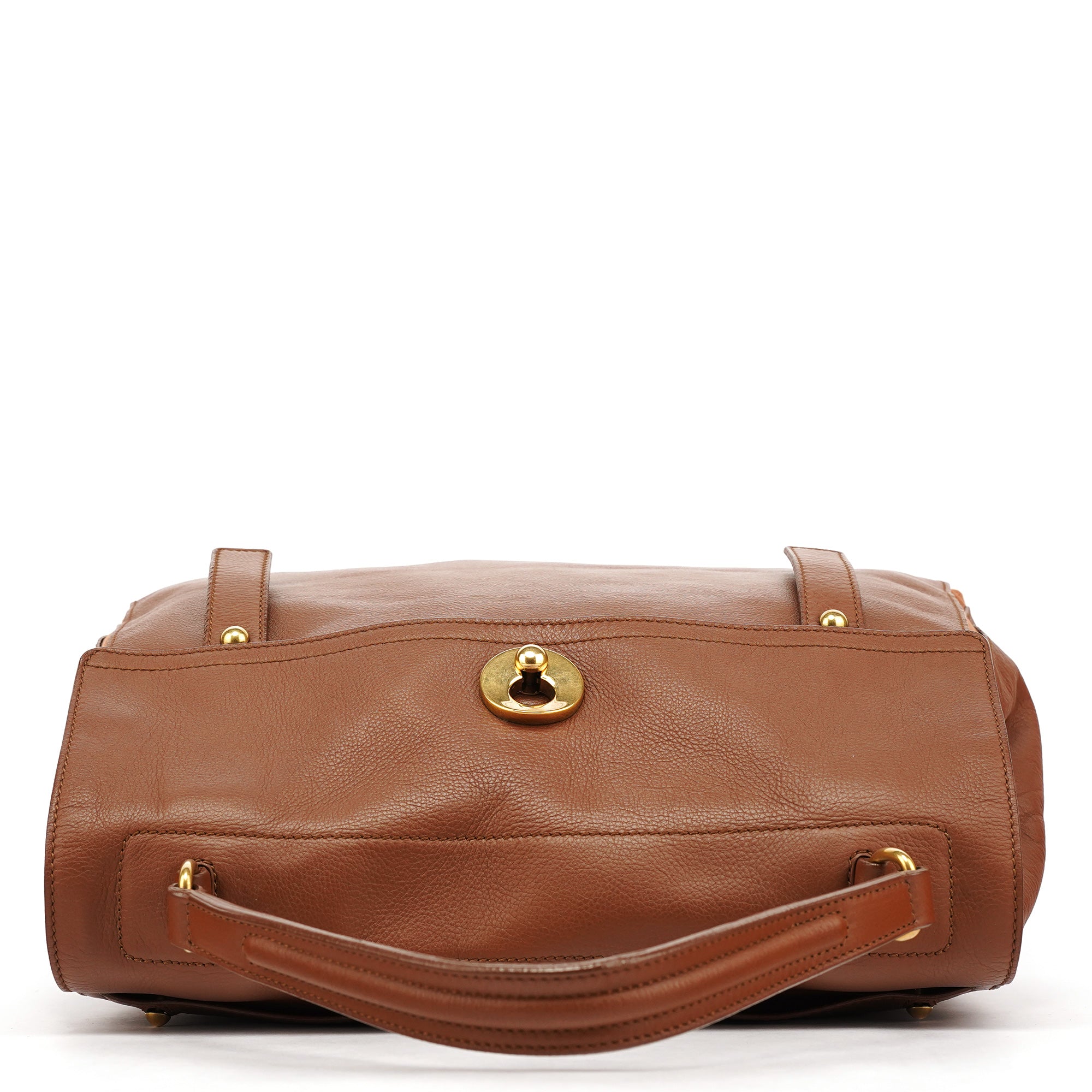 Yves Saint Laurent Sac Muse Two en cuir marron
