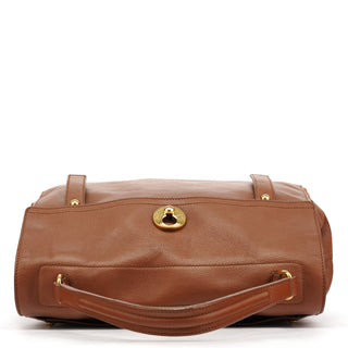 Yves Saint Laurent Brown Leather Muse Two Bag