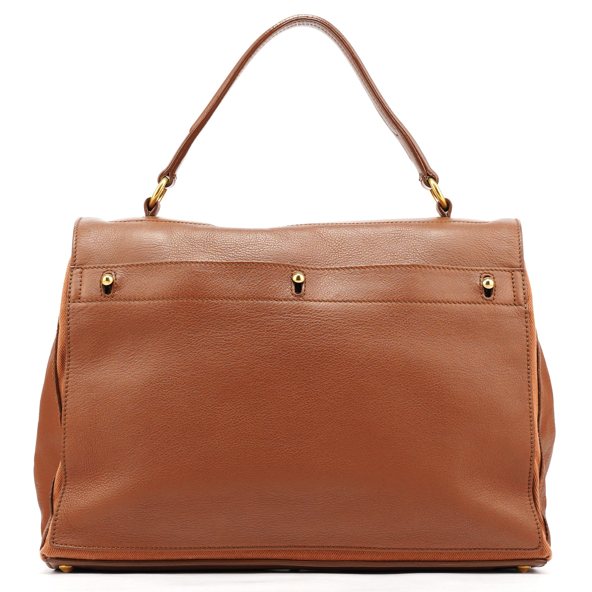 Yves Saint Laurent Sac Muse Two en cuir marron