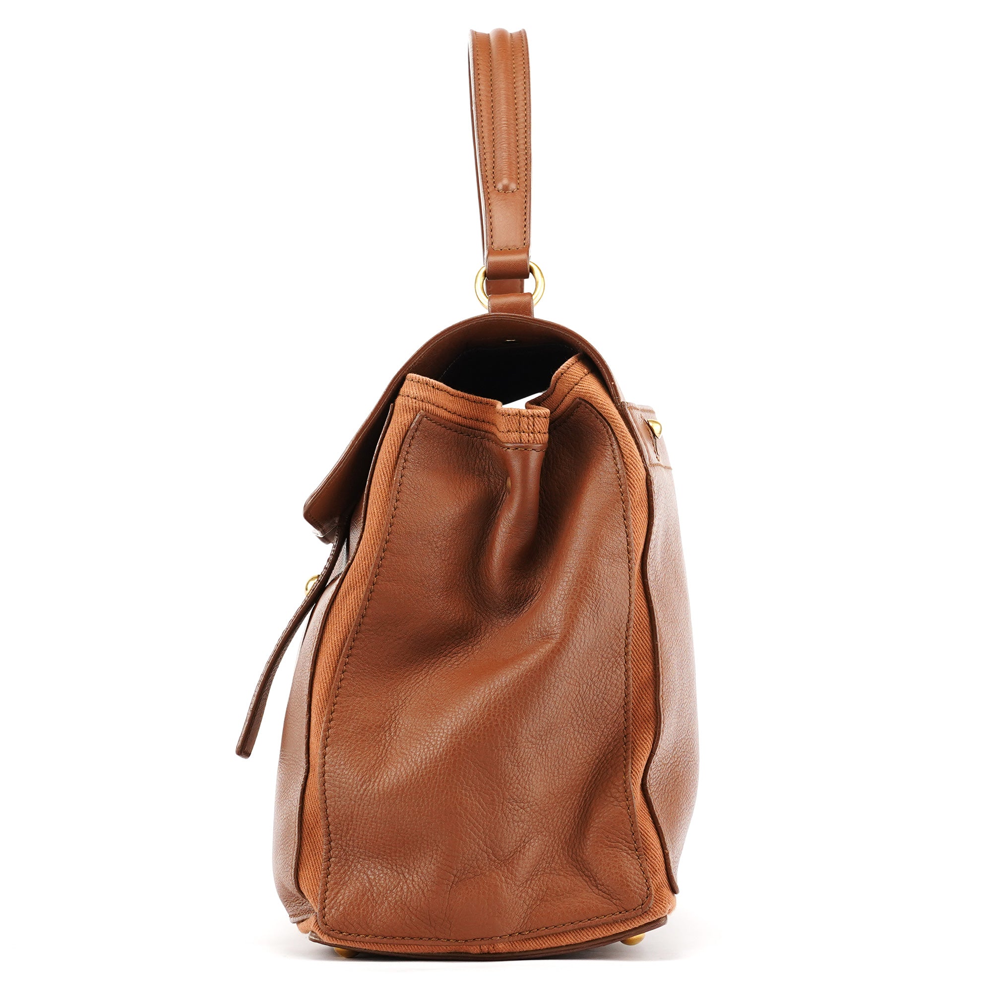 Yves Saint Laurent Sac Muse Two en cuir marron