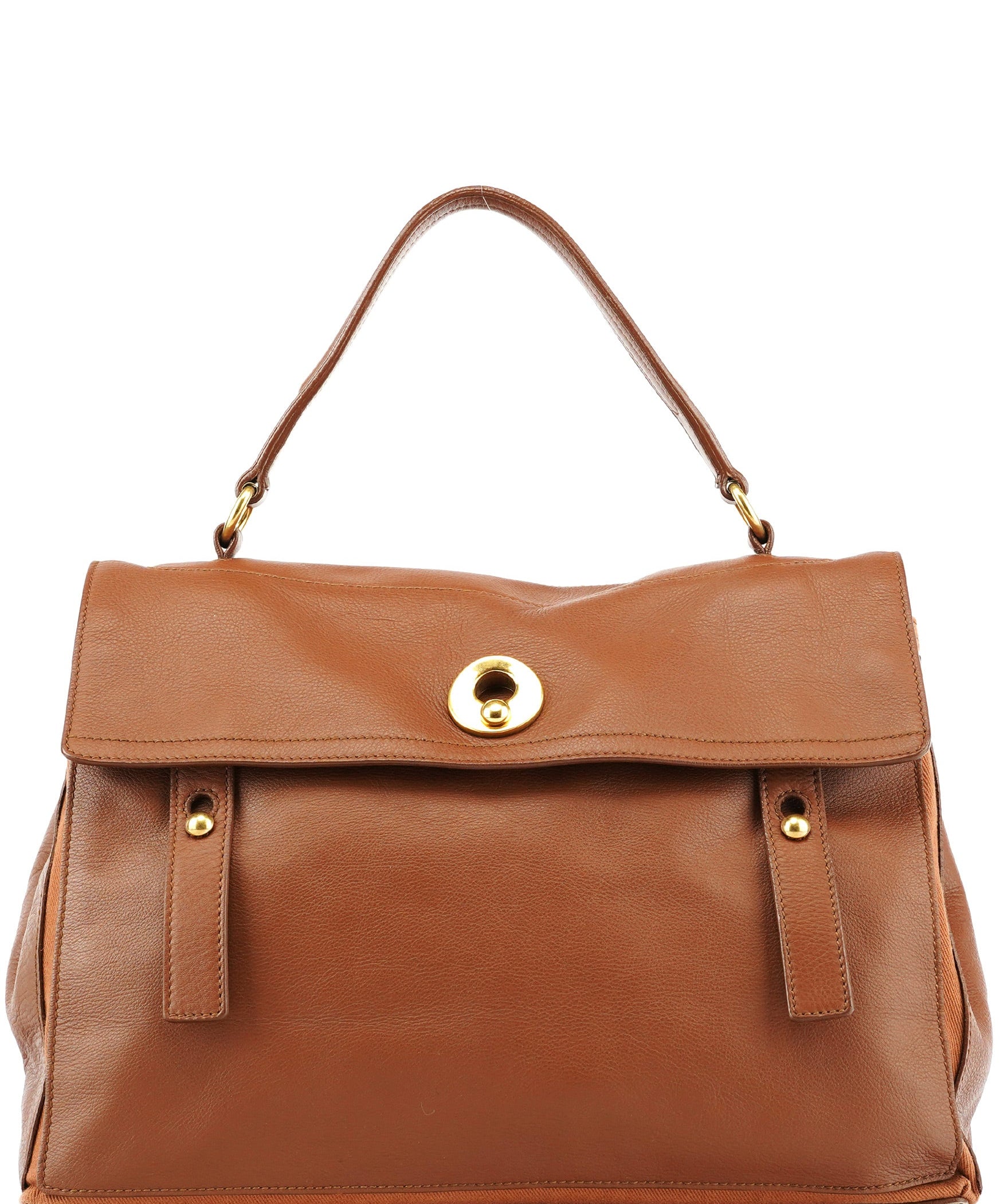 Yves Saint Laurent Sac Muse Two en cuir marron