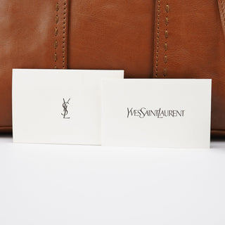 Yves Saint Laurent Brown Leather Y Muse Tote Bag