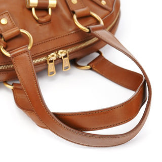 Yves Saint Laurent Brown Leather Y Muse Tote Bag
