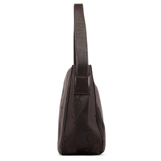 Yves Saint Laurent Brown YSL Satin Shoulder Bag
