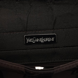 Yves Saint Laurent Brown YSL Satin Shoulder Bag