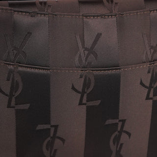 Yves Saint Laurent Brown YSL Satin Shoulder Bag