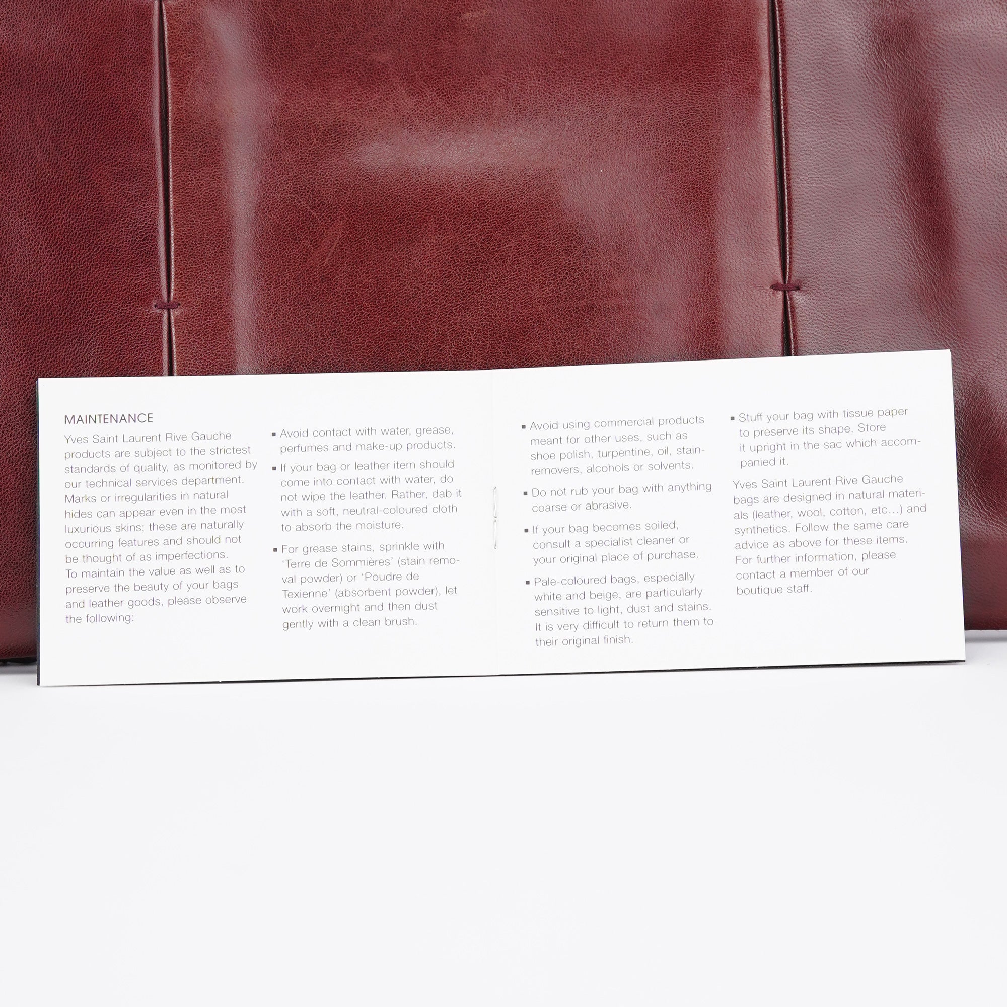 Yves Saint Laurent Burgundy Calfksin Mini Shoulder Bag