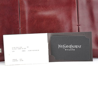 Yves Saint Laurent Burgundy Calfksin Mini Shoulder Bag