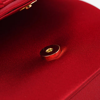 Yves Saint Laurent Burgundy Satin Bow Crossbody Bag