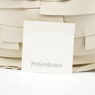 Yves Saint Laurent Cream Leather Saint Tropez Shoulder Bag