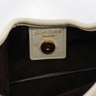 Yves Saint Laurent Cream Leather Saint Tropez Shoulder Bag