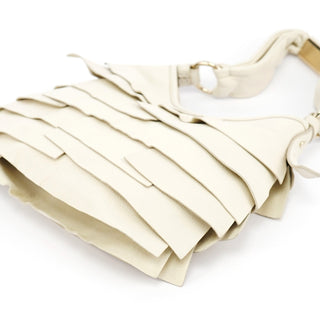 Yves Saint Laurent Cream Leather Saint Tropez Shoulder Bag
