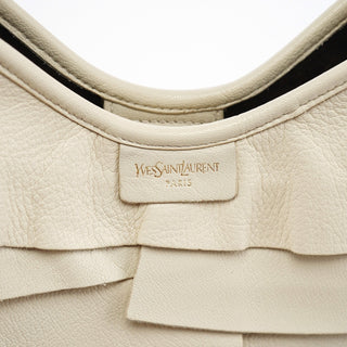 Yves Saint Laurent Cream Leather Saint Tropez Shoulder Bag