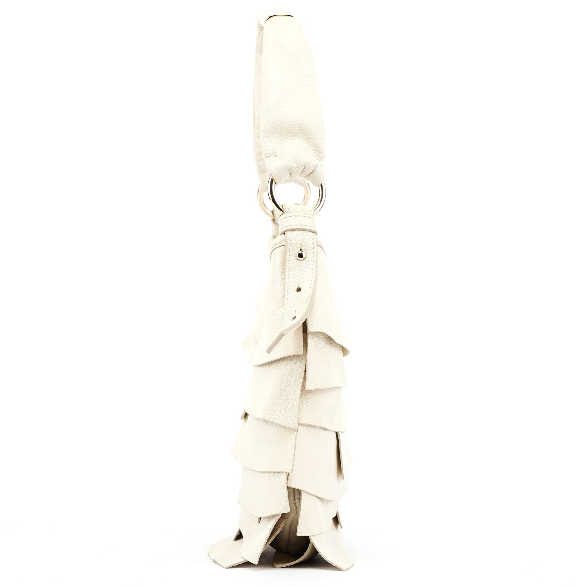 Yves Saint Laurent Sac porté épaule Saint Tropez en cuir crème