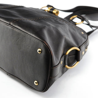 Yves Saint Laurent Black Calfskin Leather Muse Tote Bag
