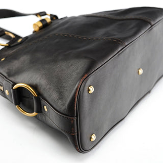 Yves Saint Laurent Black Calfskin Leather Muse Tote Bag