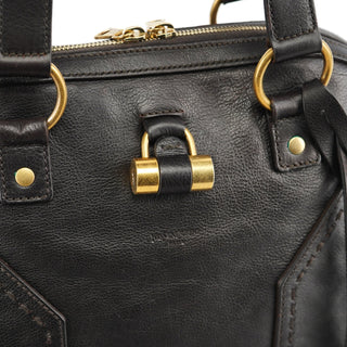 Yves Saint Laurent Black Calfskin Leather Muse Tote Bag