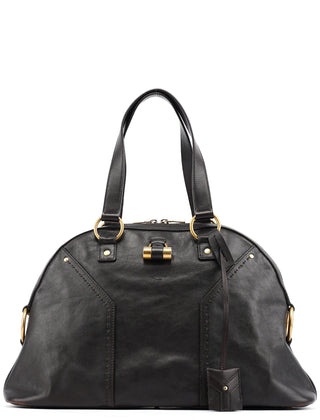 Yves Saint Laurent Black Calfskin Leather Muse Tote Bag
