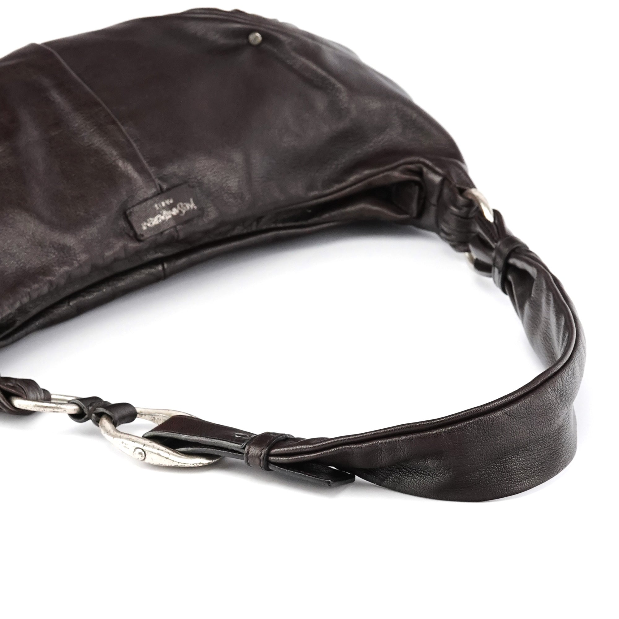 Yves Saint Laurent Dark Brown Leather Mombasa Hobo Shoulder Bag