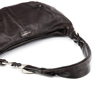 Yves Saint Laurent Dark Brown Leather Mombasa Hobo Shoulder Bag