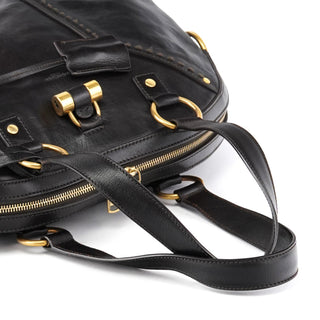 Yves Saint Laurent Dark Brown Leather Muse Tote Bag