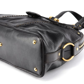 Yves Saint Laurent Dark Brown Leather Muse Tote Bag