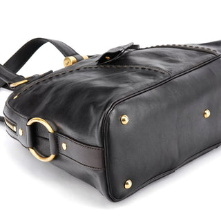 Yves Saint Laurent Dark Brown Leather Muse Tote Bag
