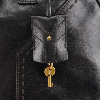 Yves Saint Laurent Dark Brown Leather Muse Tote Bag