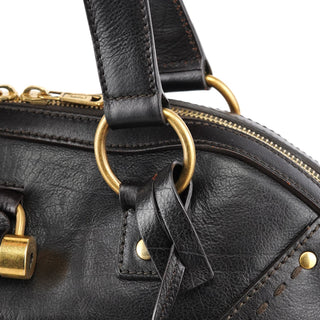 Yves Saint Laurent Dark Brown Leather Muse Tote Bag