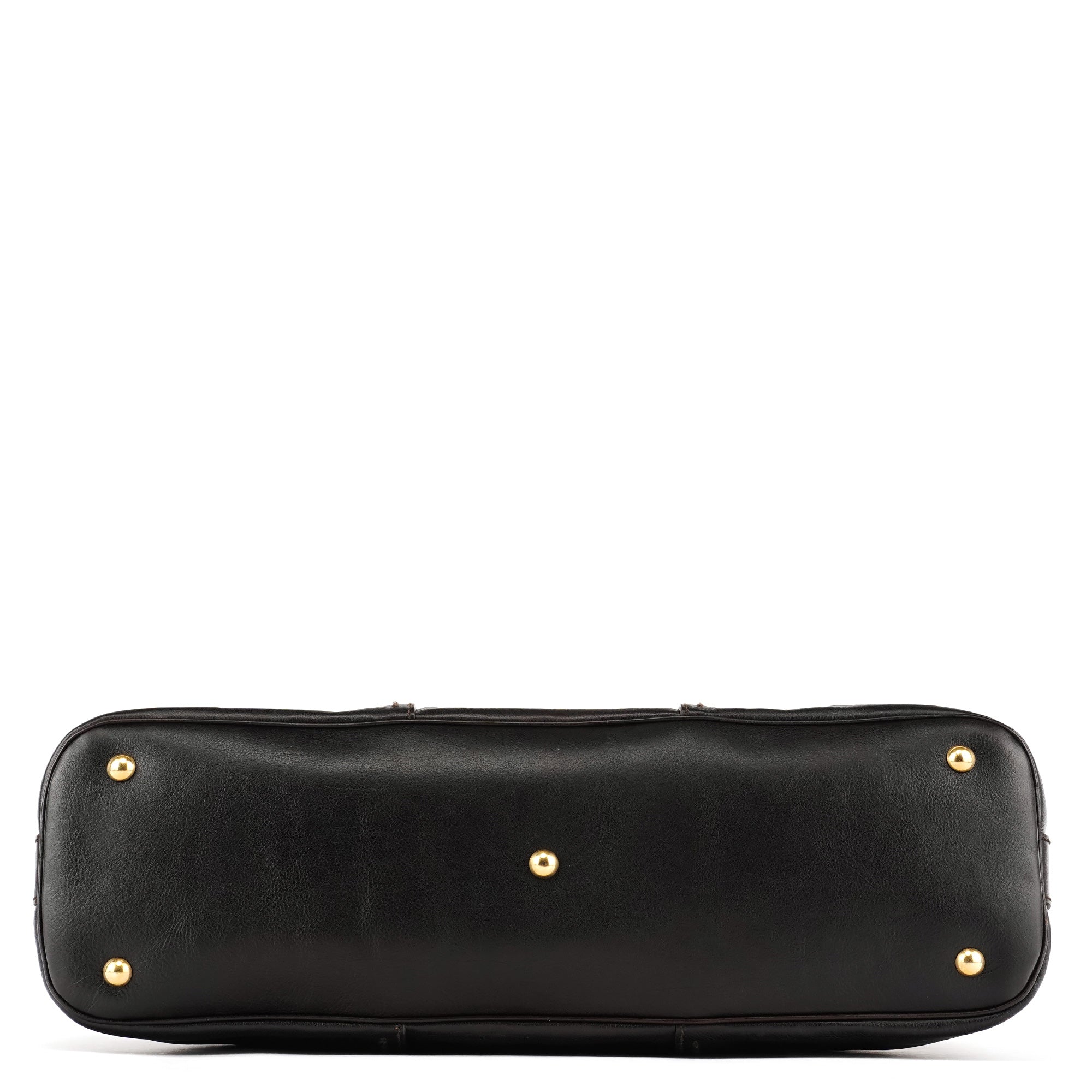 Yves Saint Laurent Sac cabas Muse en cuir marron foncé