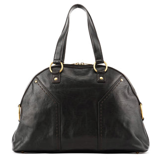 Yves Saint Laurent Dark Brown Leather Muse Tote Bag