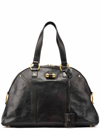 Yves Saint Laurent Dark Brown Leather Muse Tote Bag
