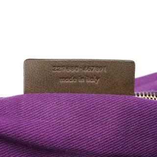 Yves Saint Laurent Dark Green Purple Leather Muse Two Bag