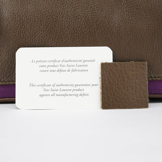 Yves Saint Laurent Dark Green Purple Leather Muse Two Bag