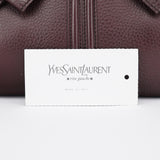 Yves Saint Laurent Dark Purple Leather Bow Tote Bag