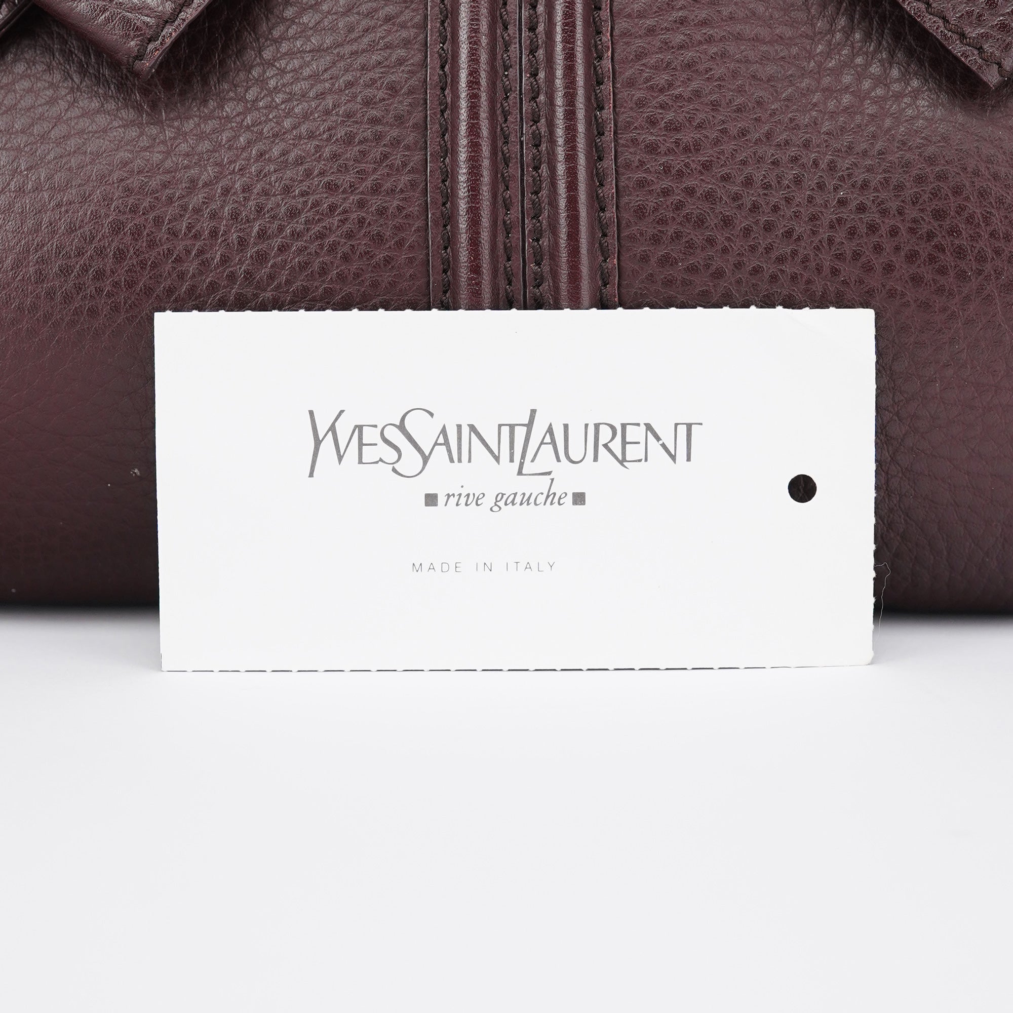Yves Saint Laurent Dark Purple Leather Bow Tote Bag